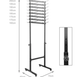 Soporte Esterillas Fitness Ollaos Maximpro Aneda Negro
