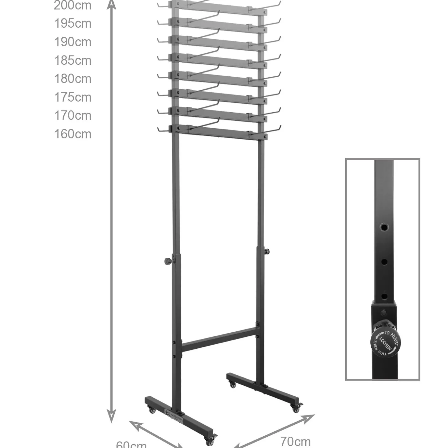 Soporte Esterillas Fitness Ollaos Maximpro Aneda Negro
